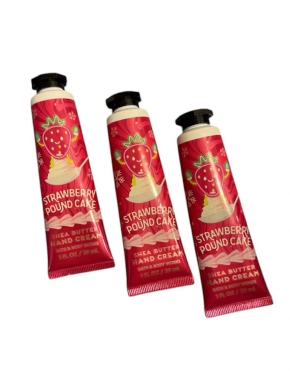 3 Strawberry Pound Cake Hand Creams